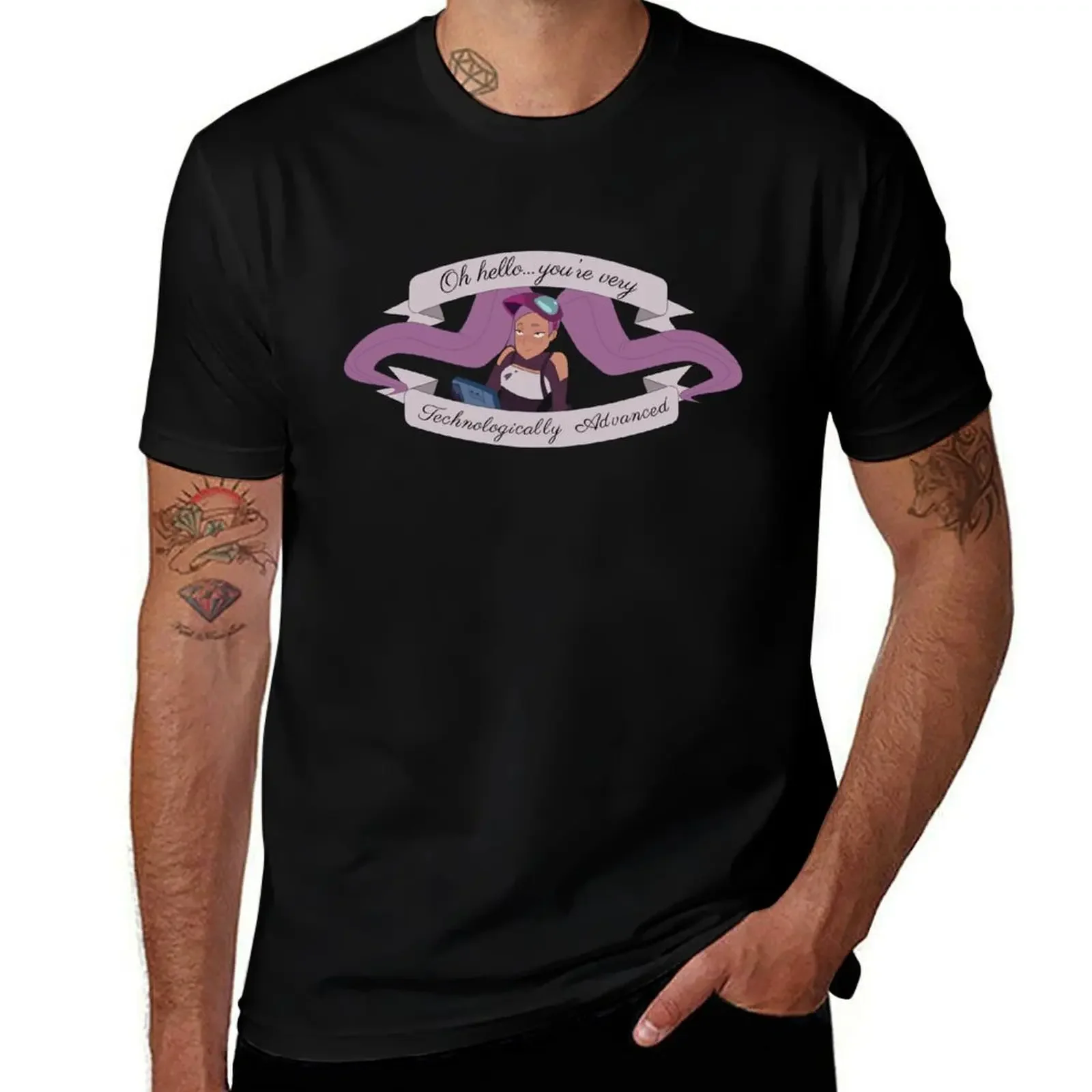 

Entrapta Admiring Tech - She-ra T-Shirt cotton man t-shirts shirts graphic quick-drying plain black t shirts men