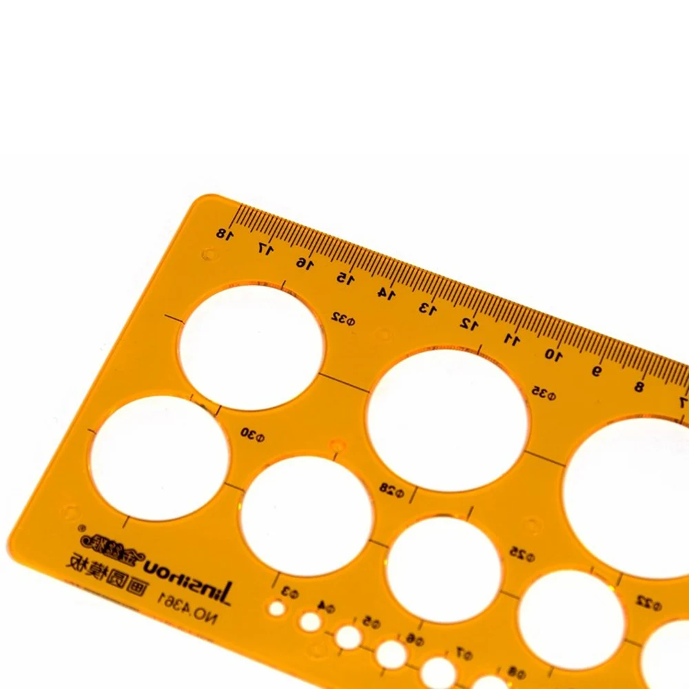 4321 Transparent plastic Circular drawing template Drawcircle board design ruler for students Designers