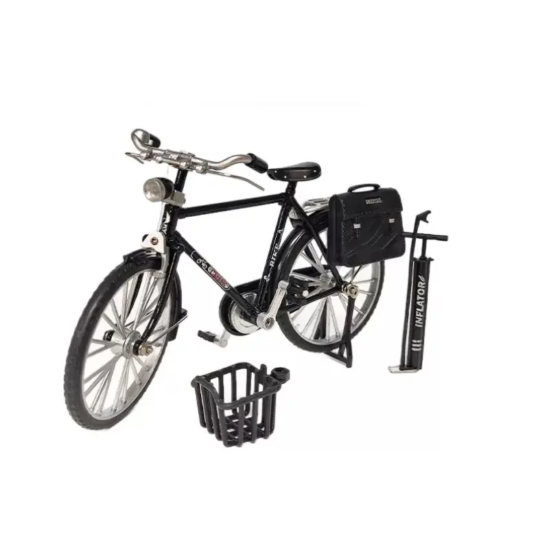Children DIY Assembled Bicycle Toys Simulation Alloy Postal Car Bicycle Ornaments Old-fashioned Nostalgia Retro Model Assembled