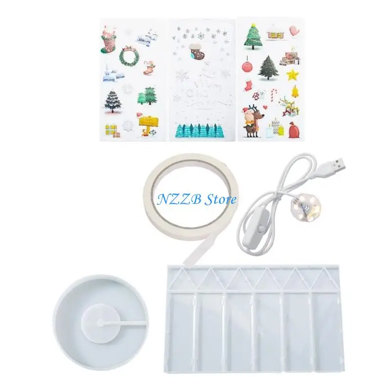 

T21F Resin Light Mold Marquee Lamp Molds Silicone Resin Molds for DIY Table Light