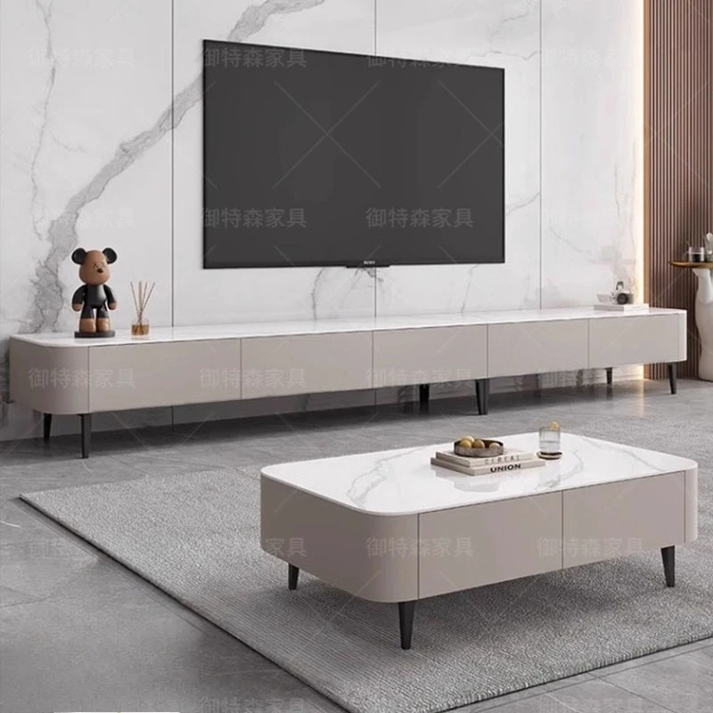 

Cabinets White Tv Stands Living Room Aesthetic Minimalist Designer Tv Table Universal Storage Muebles Para Tv Salon Furniture