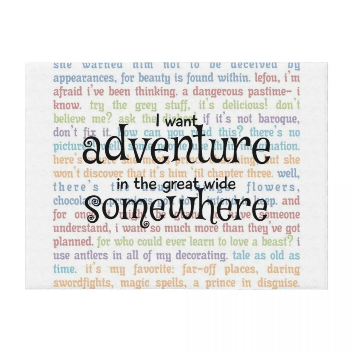 

I Want Adventure in the Great Wide Somewhere Throw Blanket Sleeping Bag Luxury St Plush Plaid on the sofa Blankets