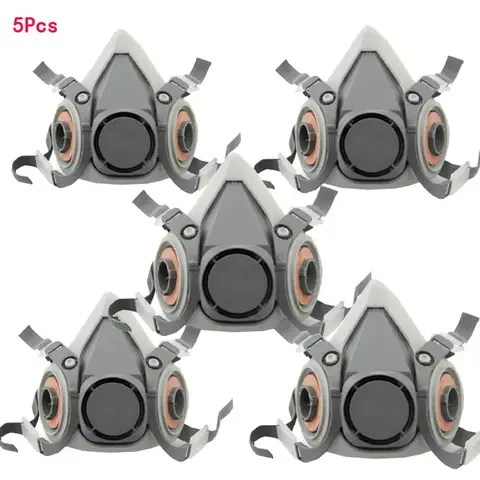 3M 6001/6002/6004 필터에 맞는 하프 마스크 산업용 6200 호흡기 가스 마스크 바디 스프레이 페인트 장식 방진 마스크 6200