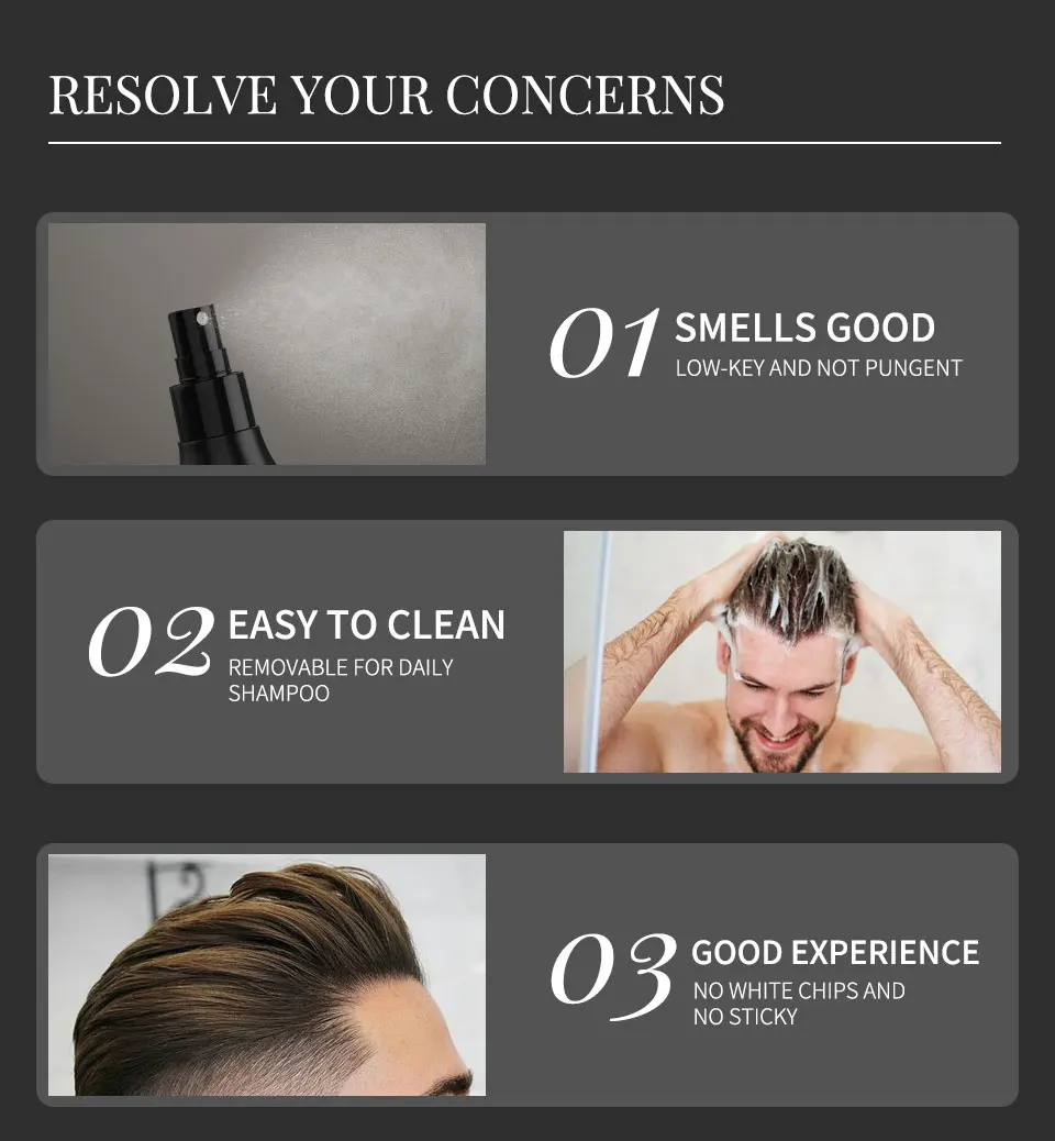 100 ml SEVICH Haarfaser-Styling-Haarhaltespray, Haarspray im neuen Stil, Verdickungsnebel für Männer und Frauen – Detail 5