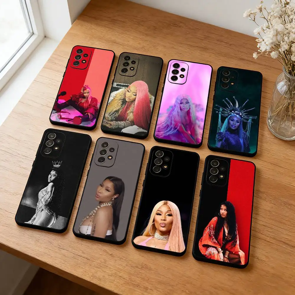 

N-Nicki Singer M-Minaj Rapper Phone Case For Samsung S25,S24,S23,S22,S21,S20,Plus,lite Soft Black Shell