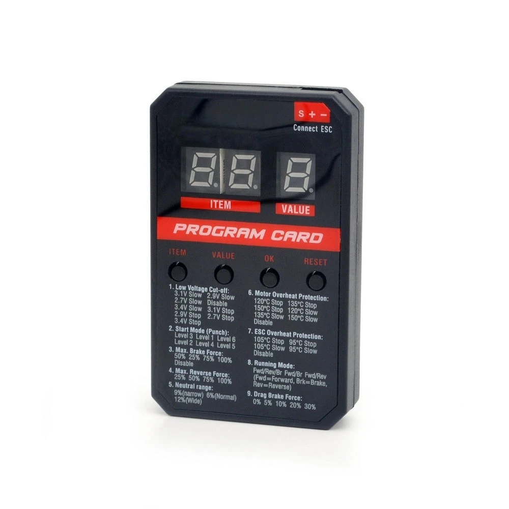 LED ESC Program Card Compatible with Surpass‑Hobby Rocket‑RC V2 Supersonic ESC for RC Buggy Drift Crawler On‑Road Car Parts