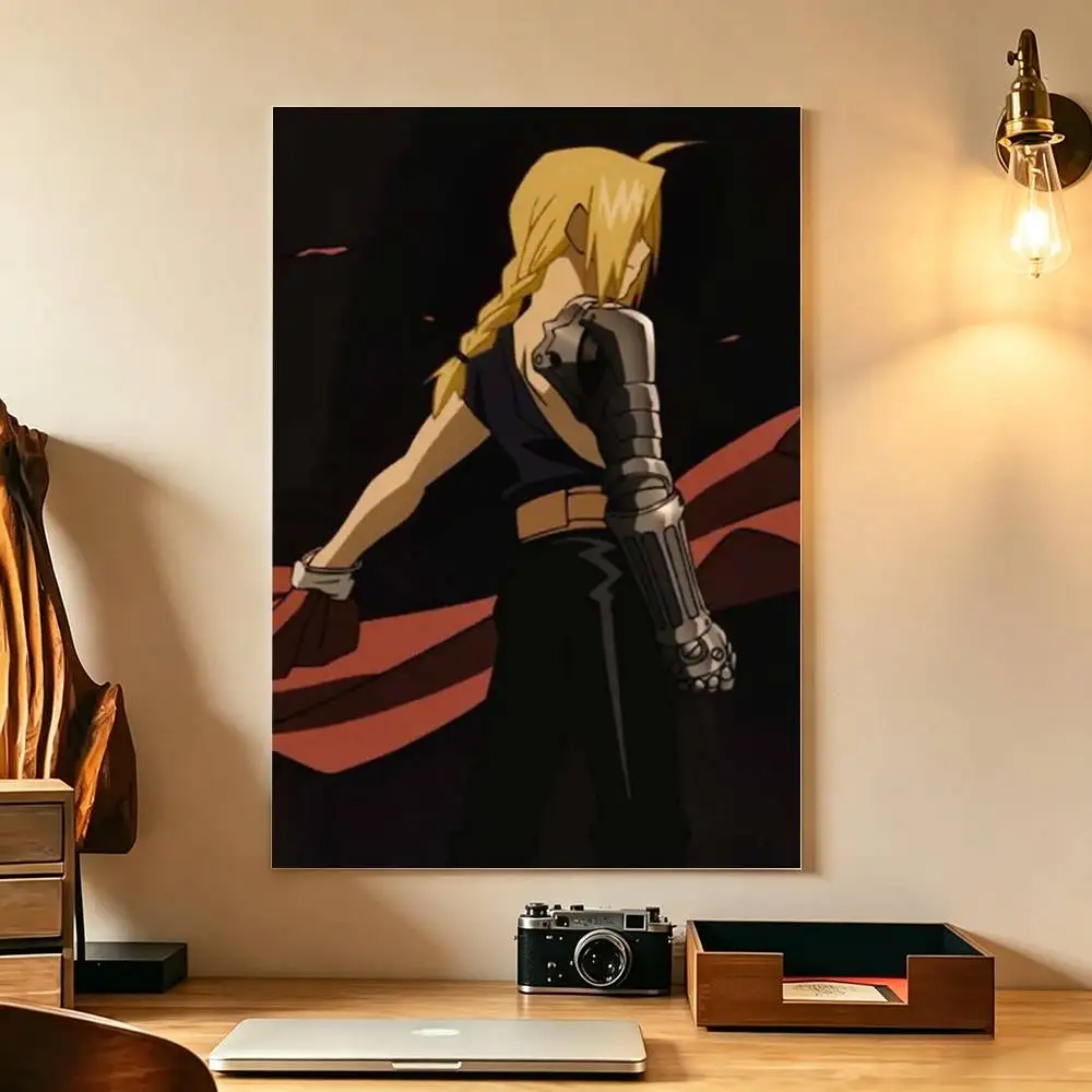 F-Fullmetal Alchemist Edward Elric Poster Waterproof Wall Art Sticker For Bar Living Room Vintage Decor High Quality Print Gift