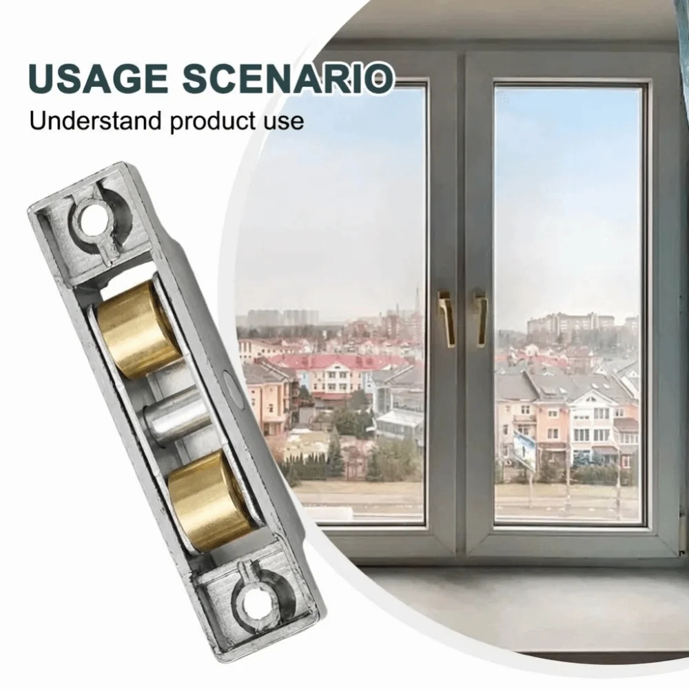 

Dual Roller Design Window Dual Roller Low Friction Anti-Rust Performance Sliding Door Pulley Smooth Sliding
