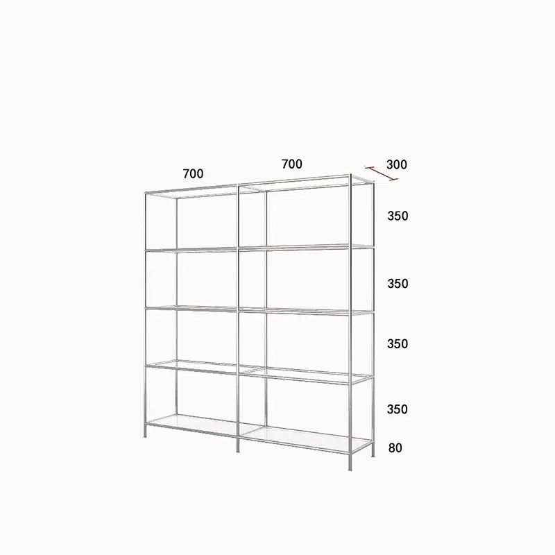 

Б/у стеллаж из нержавеющей стали для обуви и сумок, витрина для косметики, книжный шкаф, многоярусный стеллаж от пола до потолка со стеклянными полками