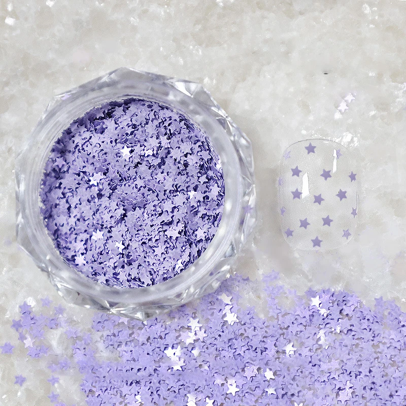 1mm Mini Nette Funkelnden Stern Nagel Glitter Farbe Sterne Nail art Charms UV Gel Nagel Glitter DIY Maniküre Dekoration zubehör