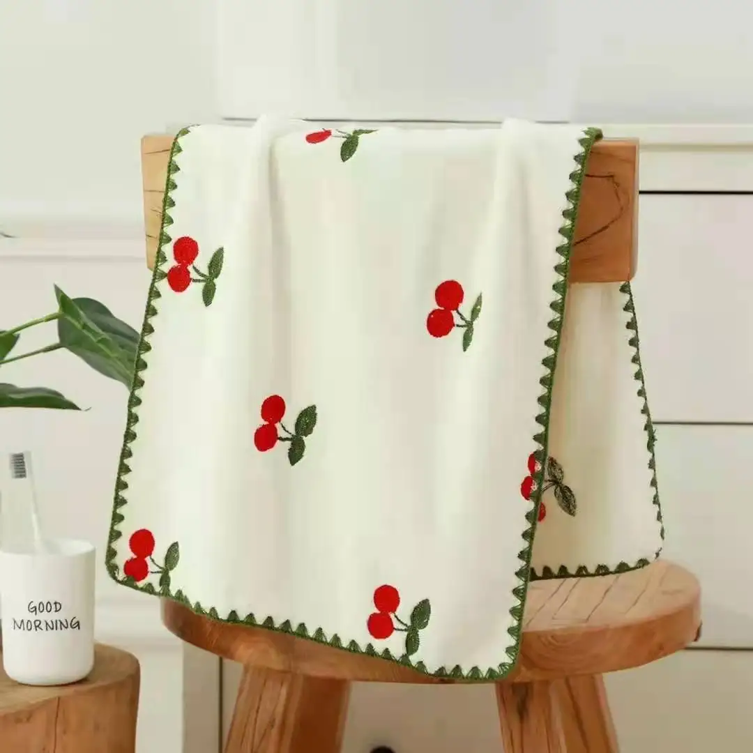 Cute Soft Face Towels Household Bathroom Absorbent Superfine Fiber Washcloth Couple Shower Hair Quick-drying 35x75cm Toalla New