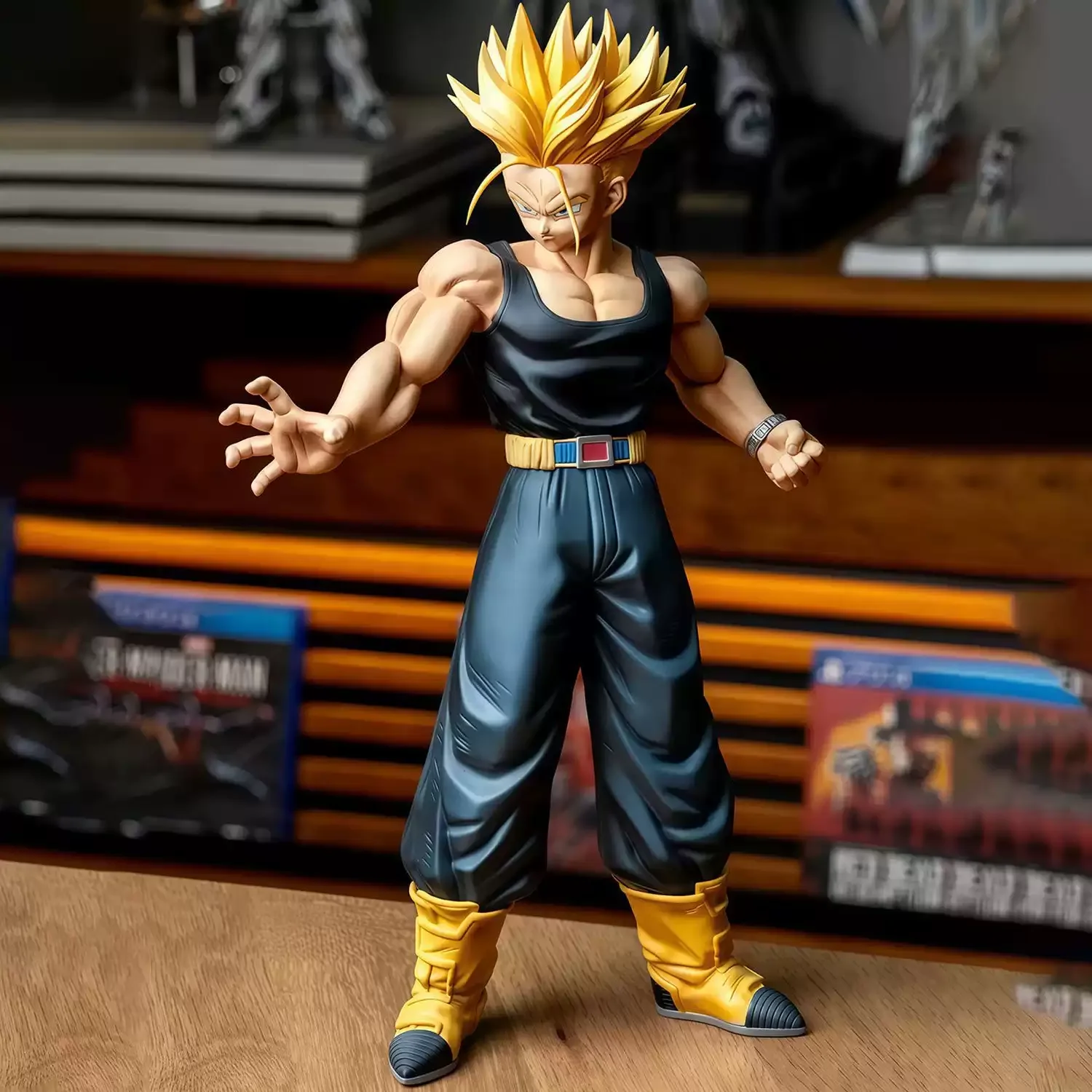

Dragon Ball Z Super Saiyan Trunks Collectible Action Figure Reaching Hand Pose Model Kit Anime Desk Decor Gift For Anime Fans