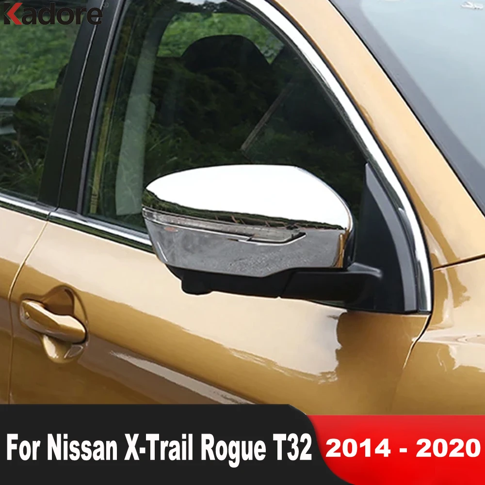 

Накладка на зеркало заднего вида для Nissan X-Trail Rogue T32 2014-2018 2019 2020, хромированная крышка бокового зеркала автомобиля, аксессуары
