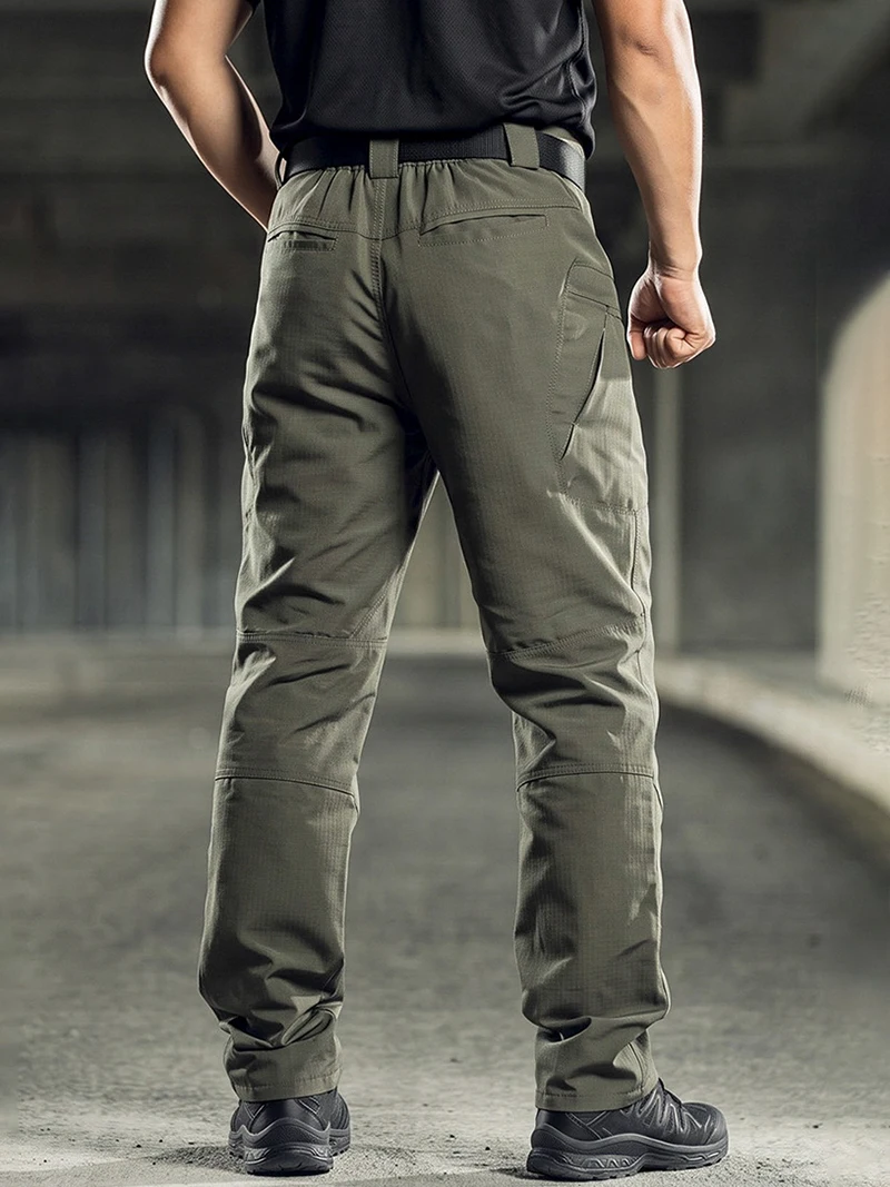 Neue taktische Cargohose für Herren, reißfeste und abriebfeste Hose mit vielen Taschen, gerader Schnitt, Arbeitshose, Outdoor-Hose für Wanderungen und Trekking. – Detail 5