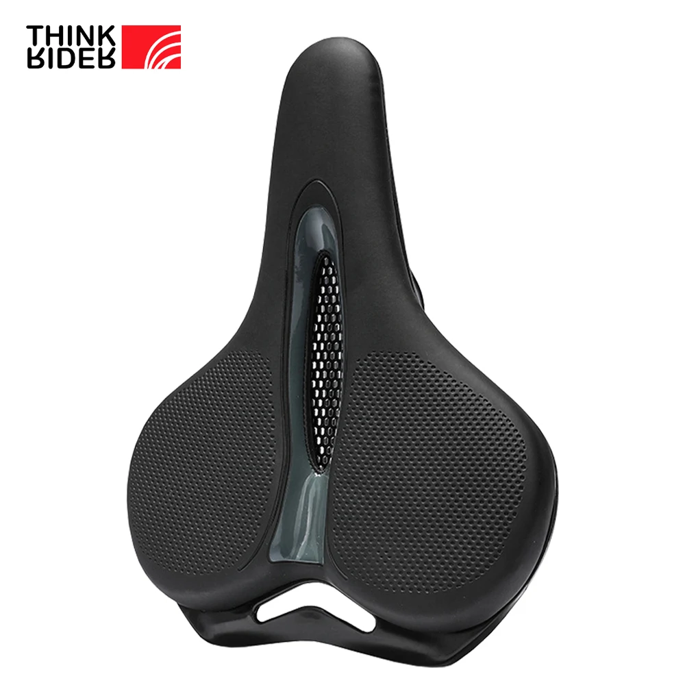 MTB Bike Saddle Breathable Big Butt Cushion Leather Surface Seat Mountain Bicycle Shock Absorbing Hollow Cushion Accessories