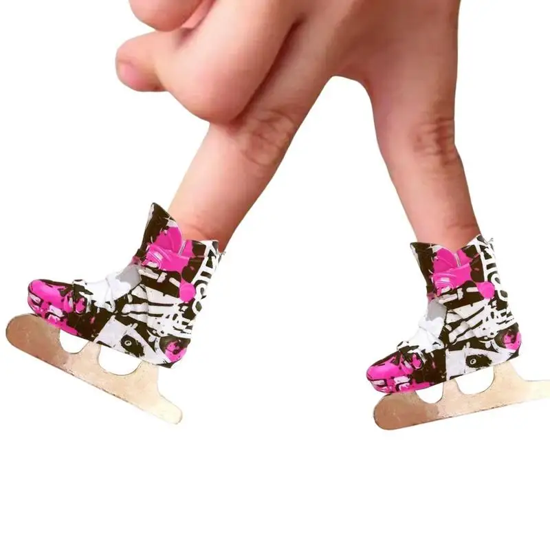 1 Pair Mini Skateboard Toy Finger Skateboard Shoes Toys Fingerboard Toy Party Favors For Kids Finger Skateboard Educational Toys