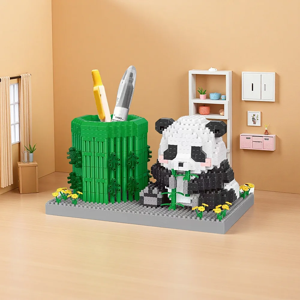 

Micro Mini Building Blocks Набор Panda Bamboo & Capibara Capybara — практичный для настольного хранения, идеально подходит для сборки моделей своими руками