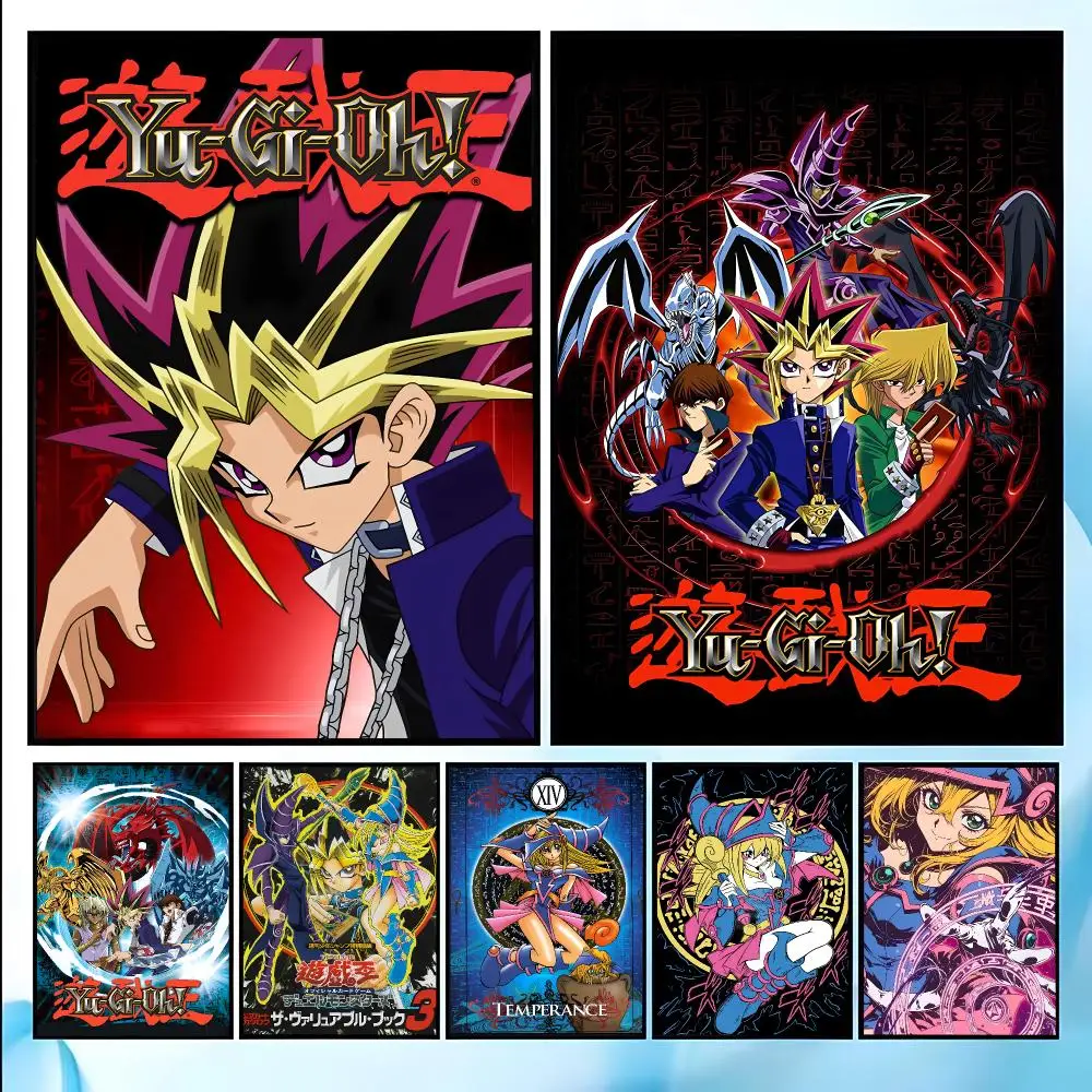 Amine Yu Gi Oh Classic Anime Poster HD Art Sticky Wall Waterproof Home Living Room Bedroom Bar Aesthetic Decoration