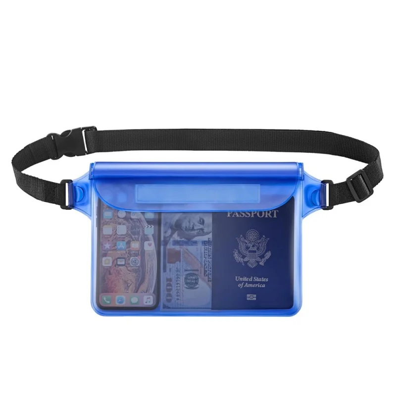 

Swimming Waterproof Bag Dry Bags Beach Sports Phone Pouch Waist Pack Touch Screen Three-Layer Sealed Gym Fishing Floating Diving