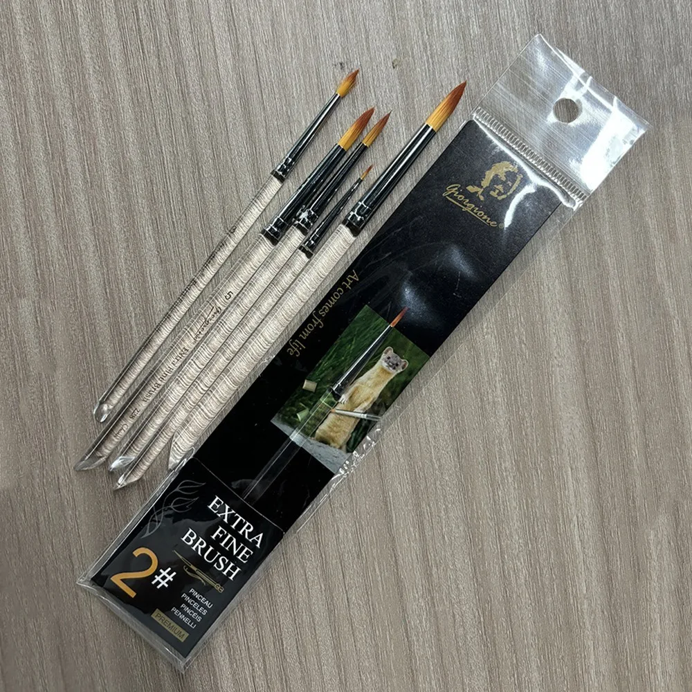 

6 шт., набор кистей для рисования с мягкими волосами, прозрачная ручка, разные формы, кисти для акварельных рисунков, гладкие штрихи