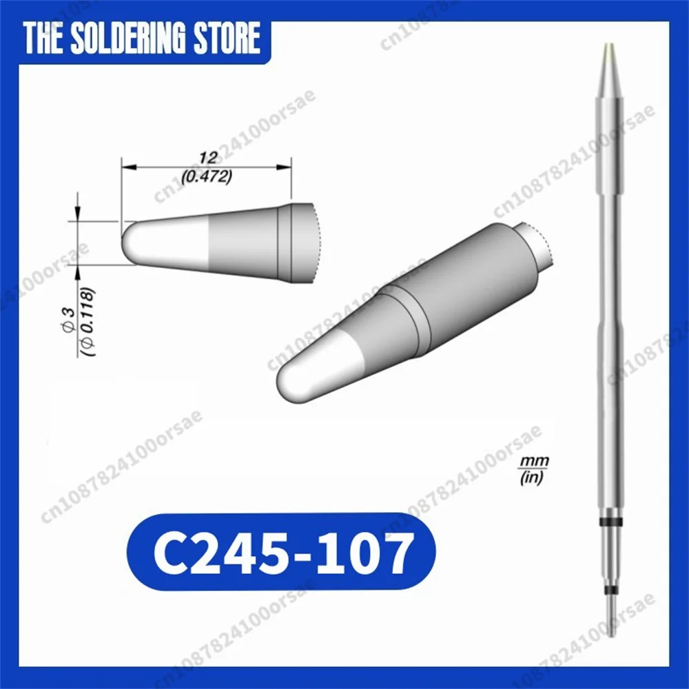 C245 107 Cartridge for JBC SUGON AIFEN A9/A9pro T245 Soldering Handle, жало C245 Tip Replacement Accessory Tool