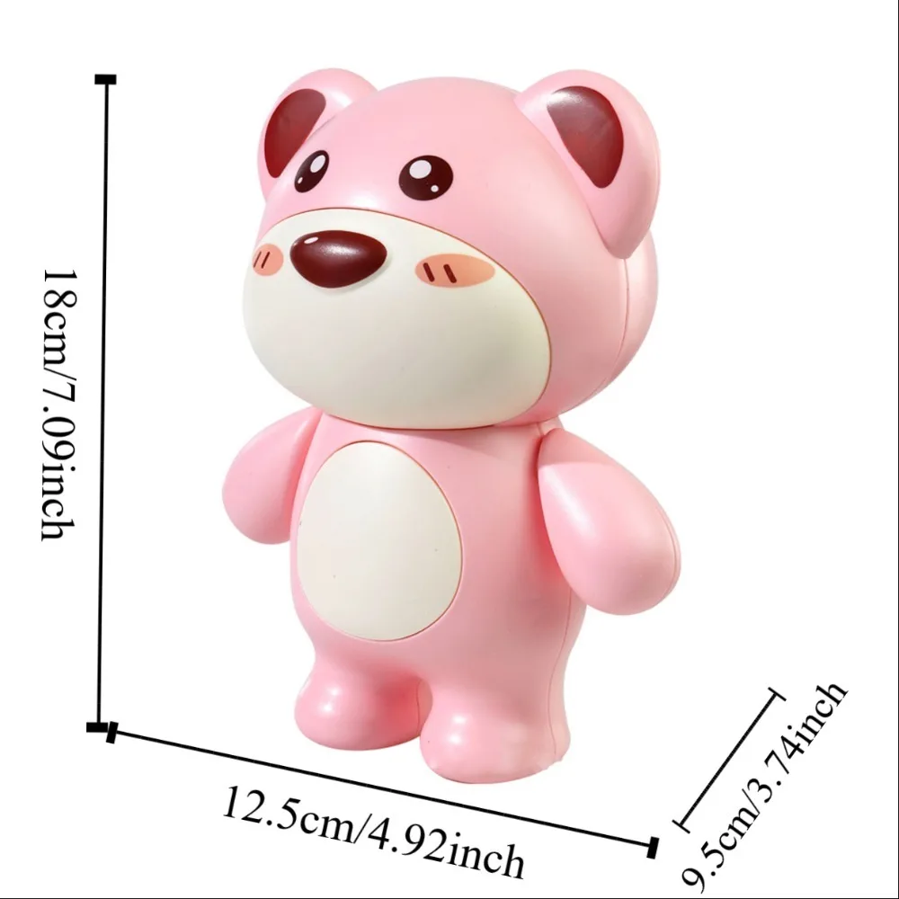 Réservoir d'épargne ours mignon tirelire décorative grande capacité petites coffres d'argent ours de dessin animé bleu enfants boîte de rangement enfants/enfants