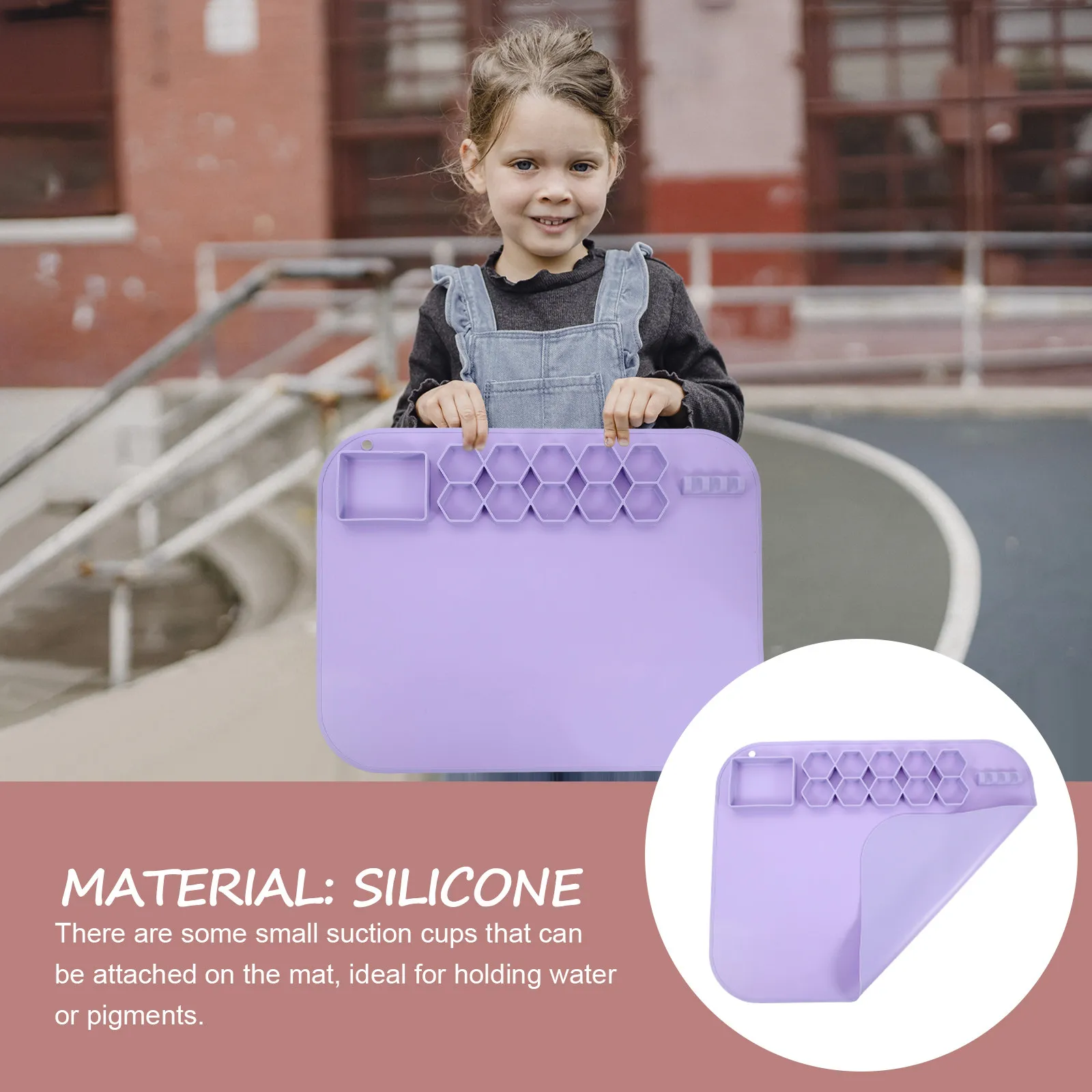 

Silicone Painting Mat Nonstick Craft Sheet Lightweight Portable DIY Art Pad for Resin Clay Watercolor Painting Supplies