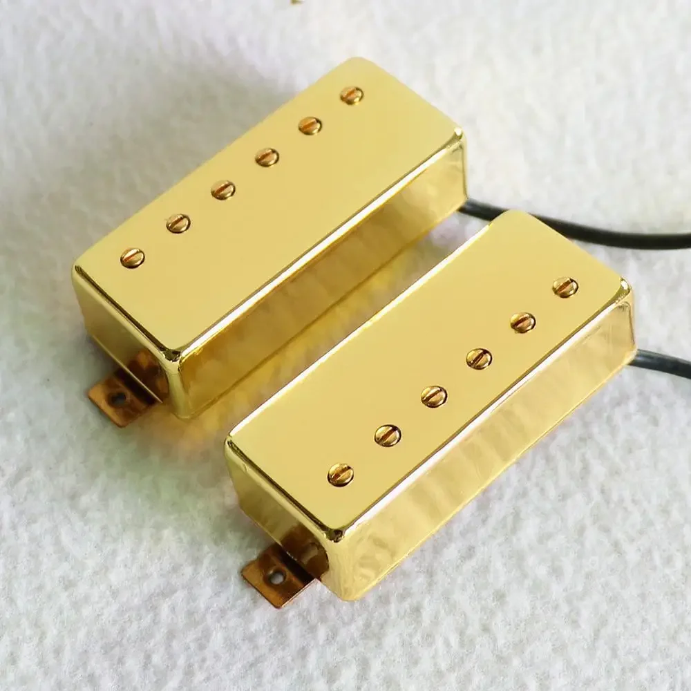 Chrome Gold Cover Open Style Alnico Magnet Mini Humbucer LP Guitar Pickups for TL Guitars