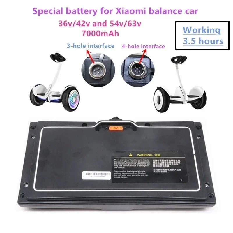 

Original Scooter 36V / 54V Battery pack ForXiao Mi Battery of No.9 balance car 36V 7000mAh lithium battery Working 3-5 hours