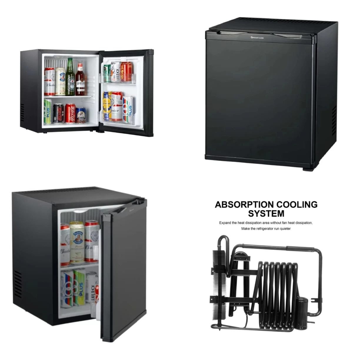 30L Noiseless Mini Bar Fridge Compressor-Free Absorption Refrigerator for Hotel