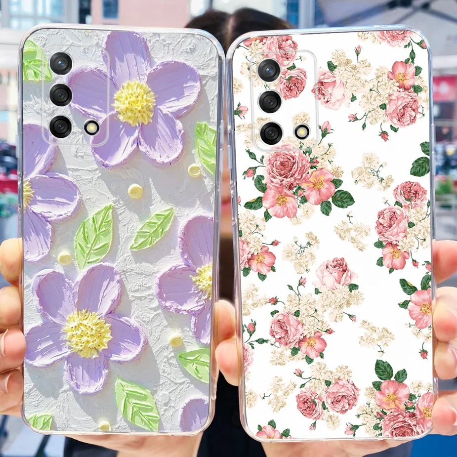 For Oppo Reno6 Lite Case CPH2365 Luxury Popular Painted Cover Soft Slim Phone Case For Oppo A95 A 95 OppoA95 Fundas 6.43'' Bags