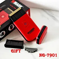 WMARK NG-7901 New 2024 Ultra Thin Men's Shaver Mini Stainless Steel Titanium Plated Two Blade Mesh Razor, Electric Men's Shaver