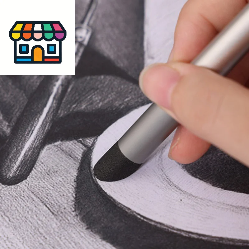 Washable Reusable Drawing Art Blenders Sponge Pen Pastel Tool For Oil Painting Sketch Rubbing Brush 1/3Pcs