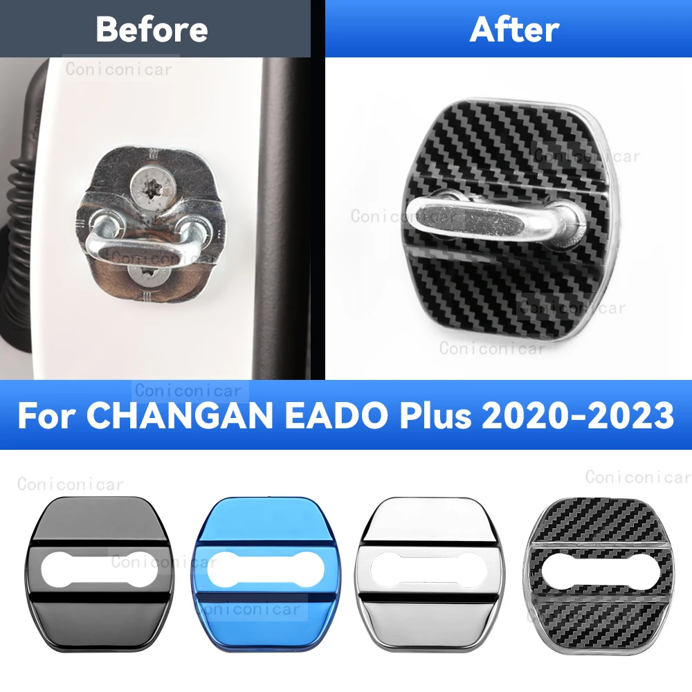 Car Door Lock Protector Cover Stainless Steel For CHANGAN EADO PLUS 2020-2023 Protect Buckle Anti-rust Decoration Accessories