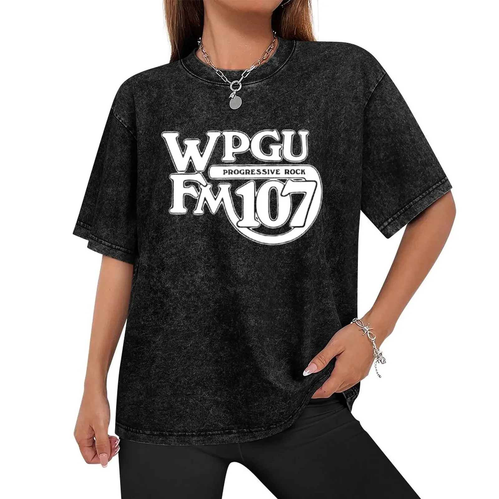 WPGU Progressive Rock Radio — Original 1970&x27;s Retraced Logo T-Shirt anime figures sweat vintage funny t shirts for men