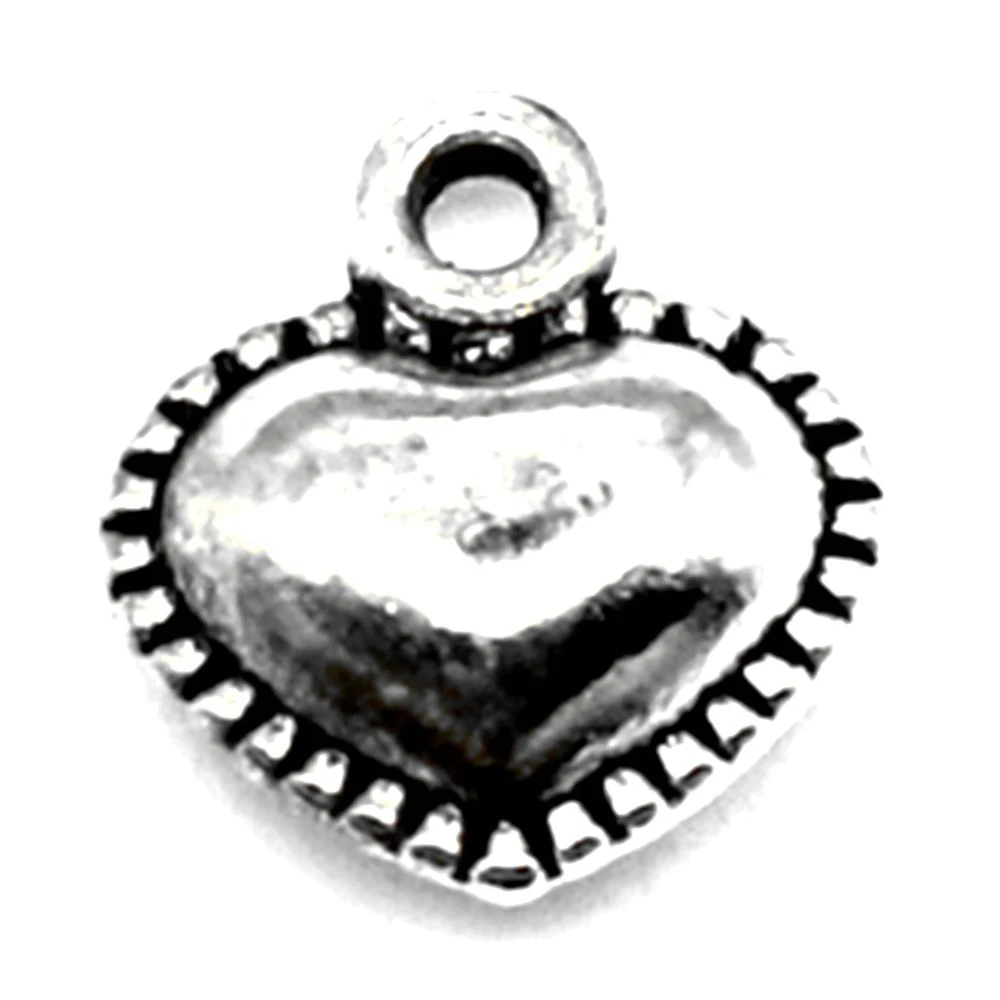 

Peach Heart Charms Woman Pendant For Crafts Ladies Jewelry 12x13mm 10pcs Antique Silver Color