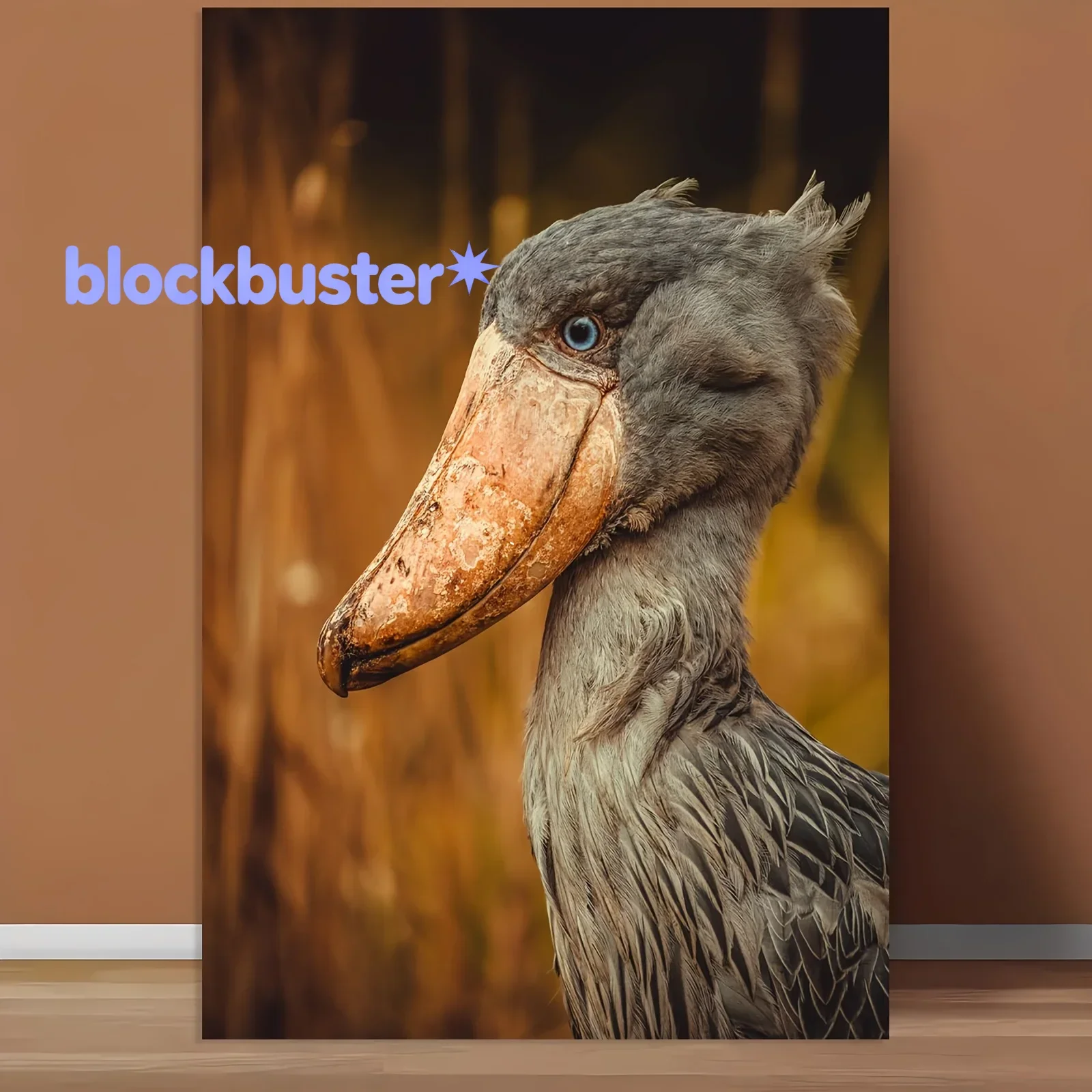 1 póster de animales en lienzo sin marco, retrato de pájaro Shoebill de 12x18 pulgadas, perfecto para dormitorios, salas de e