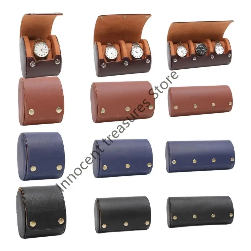 

3XUA Leather Watch Display Box Stylish Presentation Case Wristwatch Storage Container Practical Accessory Holder