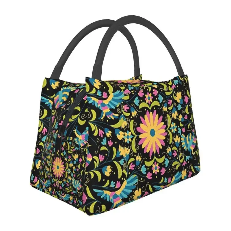 

Mexican Floral Otami Pattern Thermal Insulated Lunch Bags Women Mexico Lunch Container for Office Outdoor Storage Meal Food Box