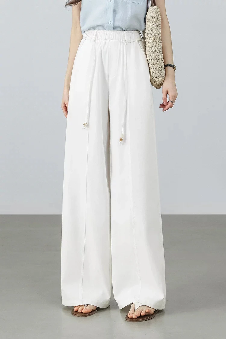 SENTUBILA Damen Sonnenschutz-Hose mit geradem Bein 2026 Sommer Rosa Lässige Pendler-Schlankheitshose mit Gürtel 162KA4017 – Detail 14