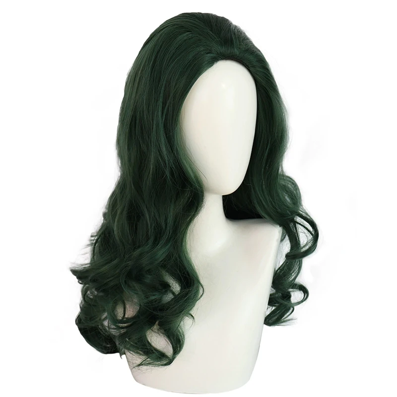 Jennifer susan walters cos peruca anime mulher selvagem hulk modelagem de papel verde escuro cabelo longo concerto roupas combinar longo cabelo encaracolado