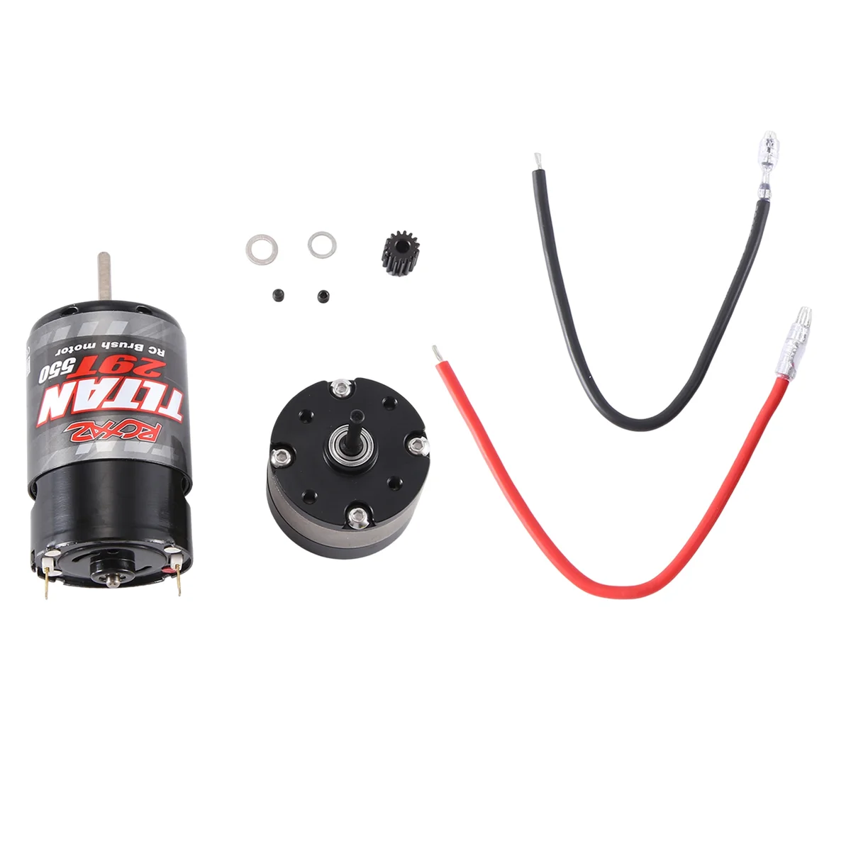 RCXAZ 550 Brushed Motor and 1:4.2 Ratio Reducer Planetary Gearbox for 1/10 RC Crawler Car Axial SCX10 TRAXXAS TRX4,29T