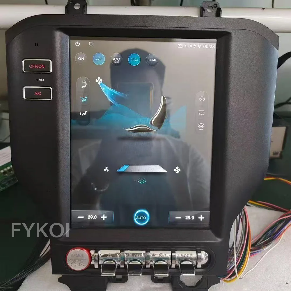 10.4 بوصة أندرويد 15 لفورد موستانج 6 VI S550 2015-2022 مشغل الوسائط المتعددة Carplay Auto GPS الملاحة 4G بلوتوث DSP ستيريو واي فاي