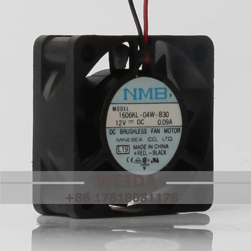 

1606KL-04W-B30 Корпусный вентилятор NMB 40x40x15mmDC 12 В 0,09 А 4 см 4015 2-проводной двухшаровой охлаждающий вентилятор