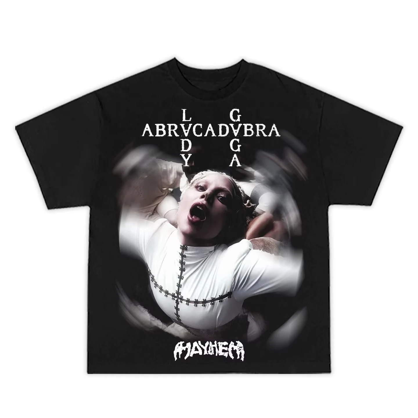 2025 Lady Gaga Mayhem New Album T Shirt Men Women Short Sleeve Cotton Tees Streetwear Y2k T-shirts Unisex Clothing Summer Tops