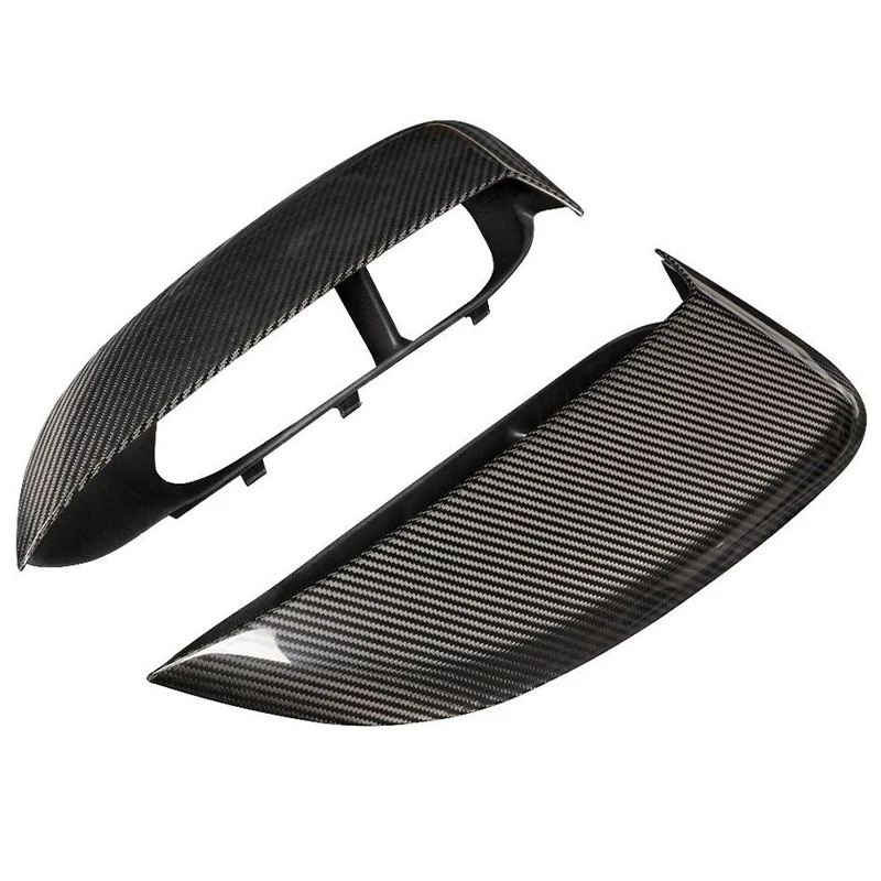 Fibra de carbono GT4 para carro + placa base PP, substituindo aberturas de ar laterais e aberturas de ar do asa. Adequado para Porsche 718. 2016-UP