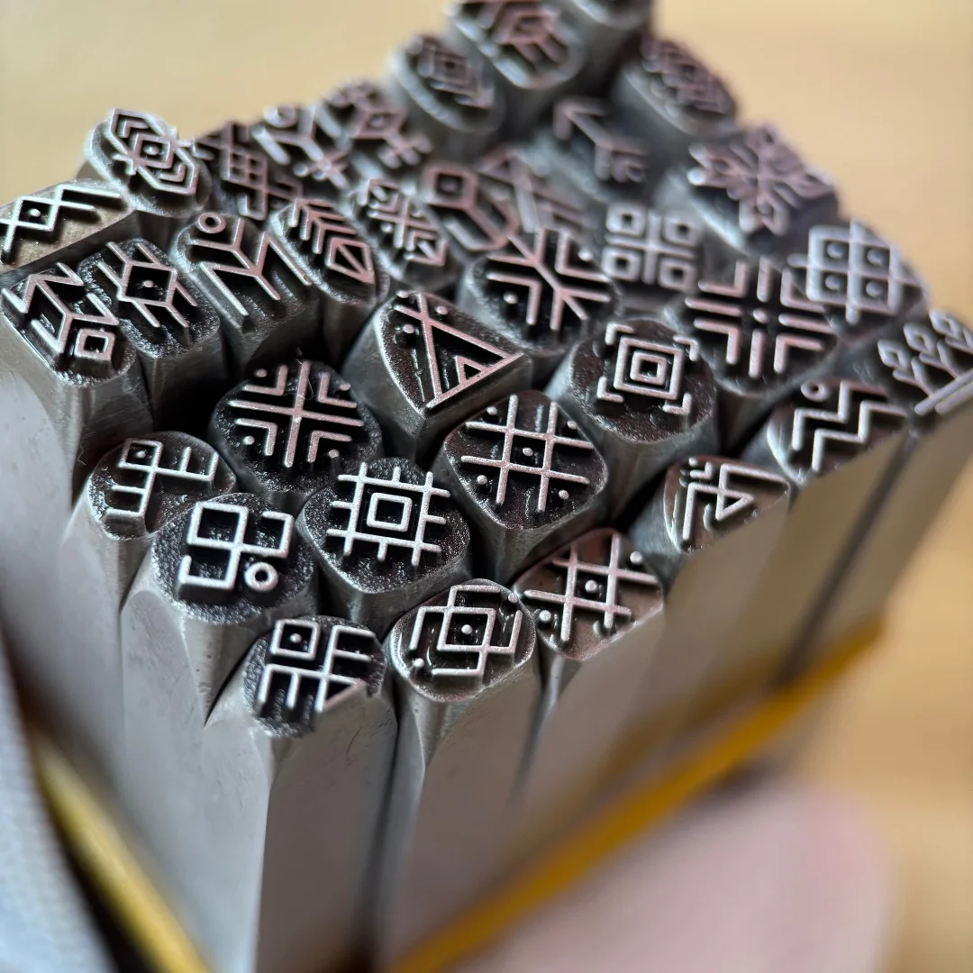 NO.1-NO.18 Vintage Symbol Logo Metal Stamps Jewelry Marking Punch Steel Stamper Leather Silver Gold Pattern Pressing Craft - view 3