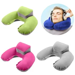 Foldable U-shaped Neck Support Pillow Inflatable Cushion Memory Foam Travel Pillow Neck Super Soft Pillows Air Plane Fluffy 1pc