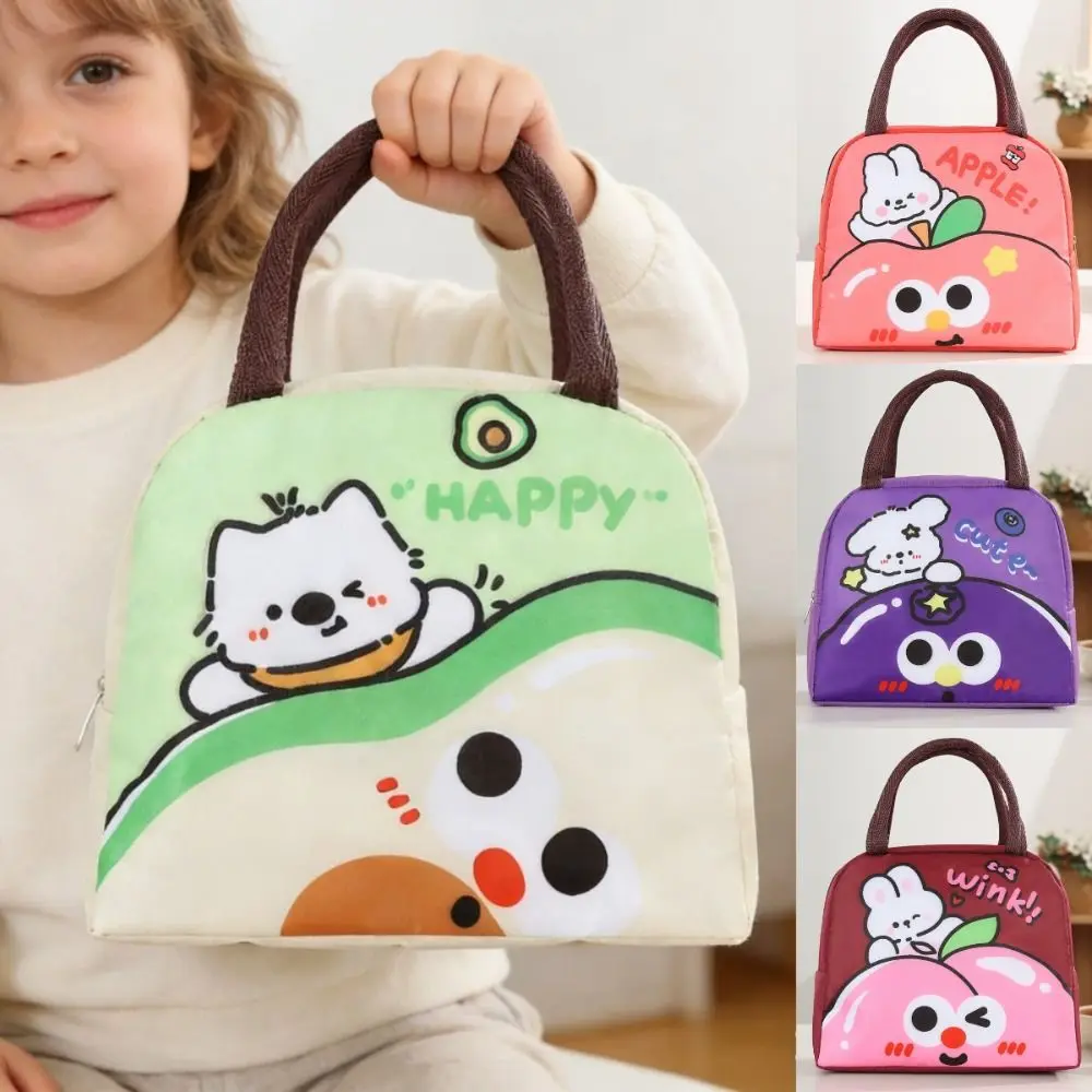 

Сумка для ланча на тему мультфильма, внутренняя изоляционная сумка на молнии, термоизоляционная сумка, утолщенная сумка для хранения продуктов питания из алюминиевой фольги