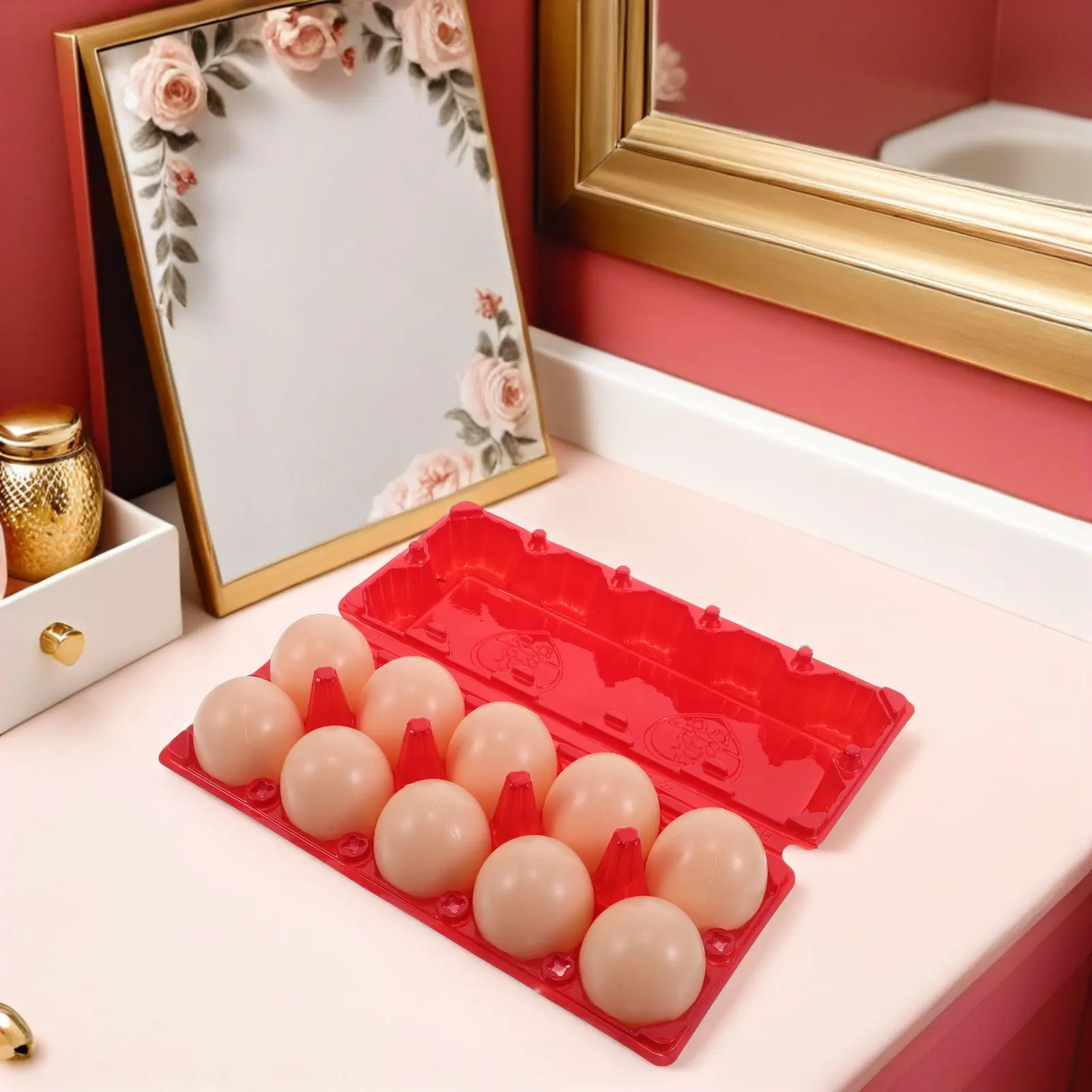 

Набор из 30 многоразовых пластиковых контейнеров для яиц, красные, штабелируемые, для холодильника, портативные, для свадьбы, празднования первого месяца ребенка, для яиц